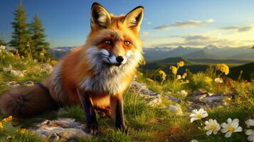 AI generated fox high quality image photo