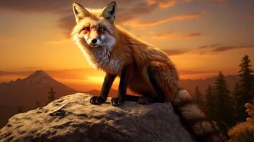 AI generated fox high quality image photo