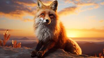 AI generated fox high quality image photo