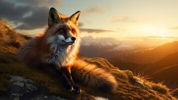 AI generated fox high quality image photo