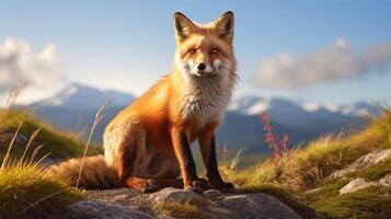 AI generated fox high quality image photo