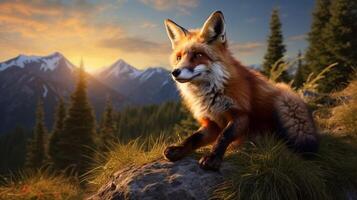 AI generated fox high quality image photo