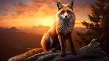 AI generated fox high quality image photo