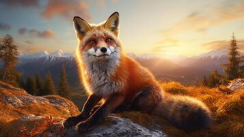 AI generated fox high quality image photo