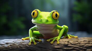 AI generated frog high quality image photo