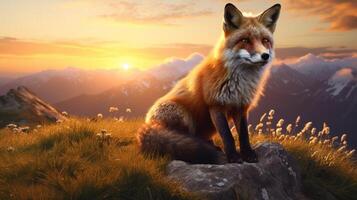 AI generated fox high quality image photo