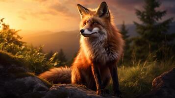 AI generated fox high quality image photo