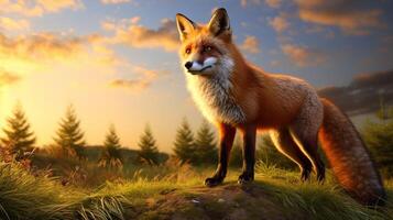 AI generated fox high quality image photo