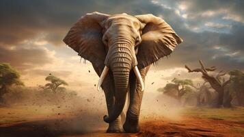 AI generated elephant high quality image photo