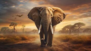 AI generated elephant high quality image photo