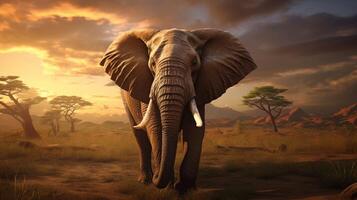 AI generated elephant high quality image photo