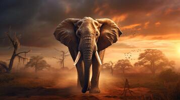 AI generated elephant high quality image photo