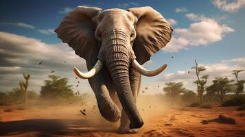 AI generated elephant high quality image photo