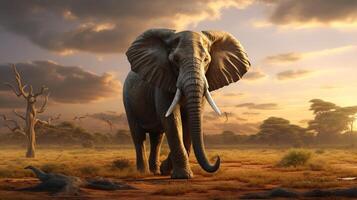 AI generated elephant high quality image photo