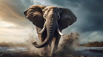 AI generated elephant high quality image photo