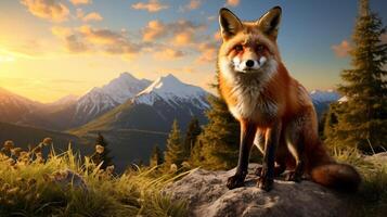 AI generated fox high quality image photo