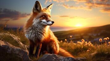 AI generated fox high quality image photo
