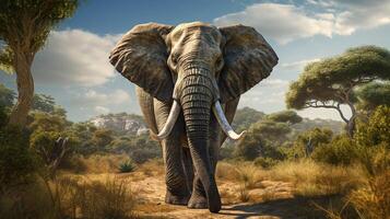 AI generated elephant high quality image photo