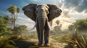 AI generated elephant high quality image photo