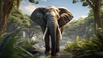 AI generated elephant high quality image photo