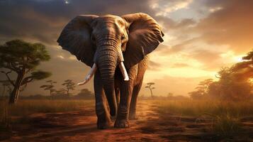 AI generated elephant high quality image photo