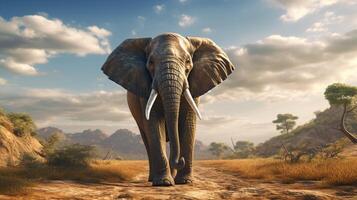 AI generated elephant high quality image photo