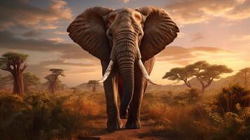 AI generated elephant high quality image photo