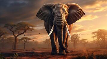 AI generated elephant high quality image photo