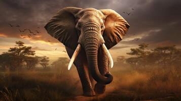 AI generated elephant high quality image photo