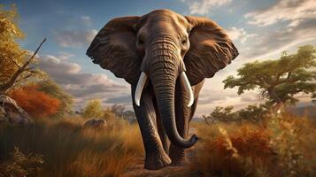 AI generated elephant high quality image photo
