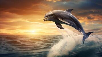 AI generated dolphine high quality image photo