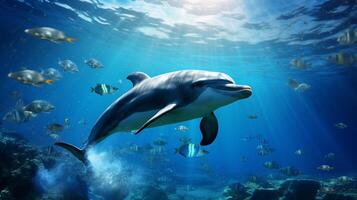 AI generated dolphine high quality image photo