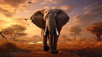 AI generated elephant high quality image photo