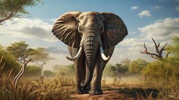 AI generated elephant high quality image photo