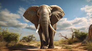 AI generated elephant high quality image photo