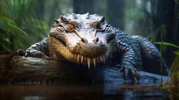 AI generated crocodile high quality image photo