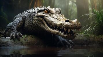 AI generated crocodile high quality image photo