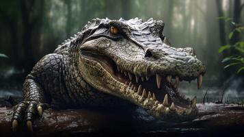 AI generated crocodile high quality image photo