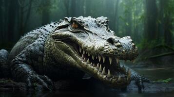 AI generated crocodile high quality image photo