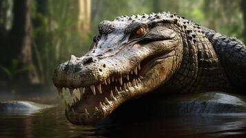 AI generated crocodile high quality image photo