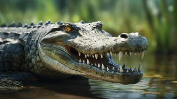 AI generated crocodile high quality image photo