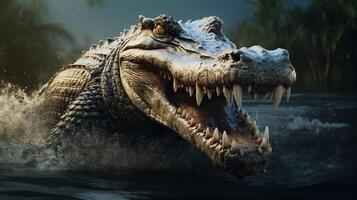 AI generated crocodile high quality image photo