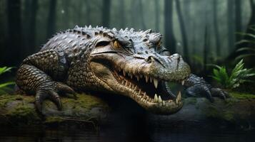 AI generated crocodile high quality image photo