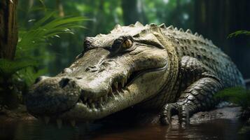 AI generated crocodile high quality image photo