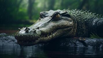 AI generated crocodile high quality image photo