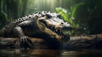 AI generated crocodile high quality image photo