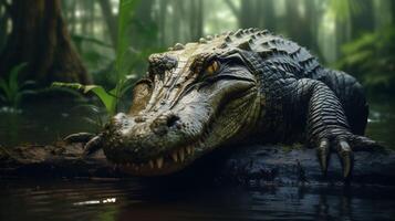 AI generated crocodile high quality image photo