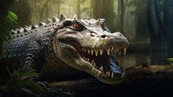 AI generated crocodile high quality image photo