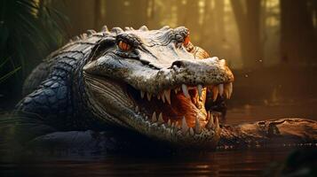 AI generated crocodile high quality image photo