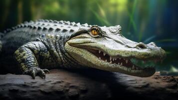 AI generated crocodile high quality image photo